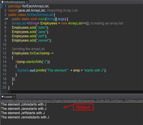 java arraylist foreach|Java ArrayList forEach() .